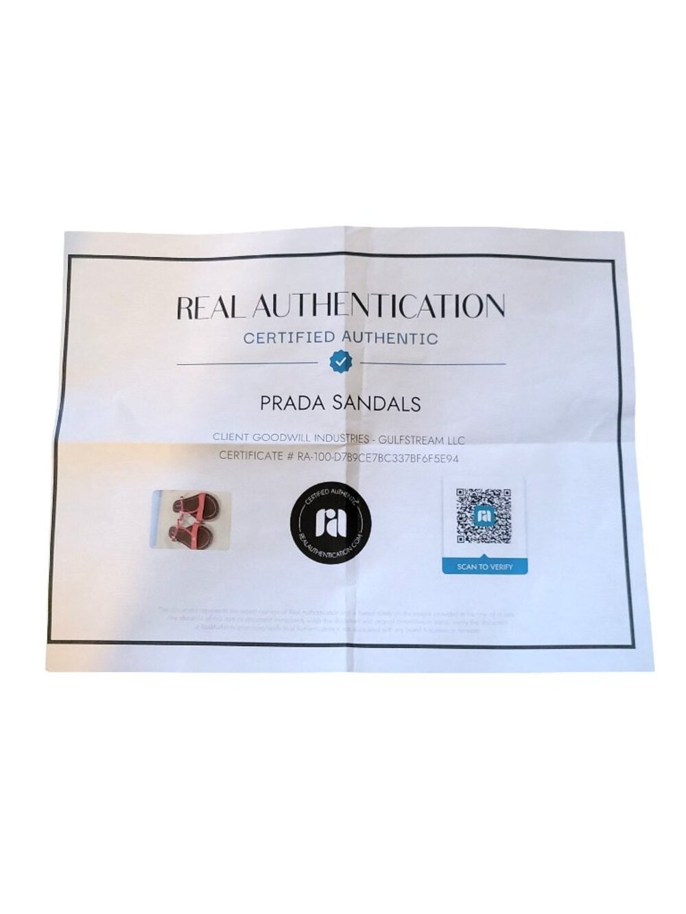 Prada T-Strap Sandal Coral Pink Patent Leather Flats COA - Picture 3 of 16